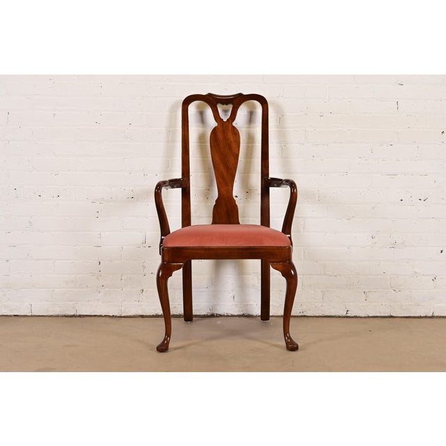 Henredon Queen Anne Solid Mahogany Dining Chairs, Set of Six For Sale In South Bend - Image 6 of 14