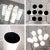 Vintage Mid-Century Modern Tumblers or Vases Ceramic White & Black With Asian Symbols, Set 8 For Sale - Image 12 of 13