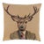 City Stag Tapestry Cushion With Feather Filler - 46x46cm (18"x18") For Sale