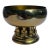 Vintage Polished Brass Bowl/Pot With Seated Buddha Figures For Sale