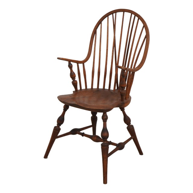 Virginia Craftsmen Mixed Wood Windsor Chair For Sale