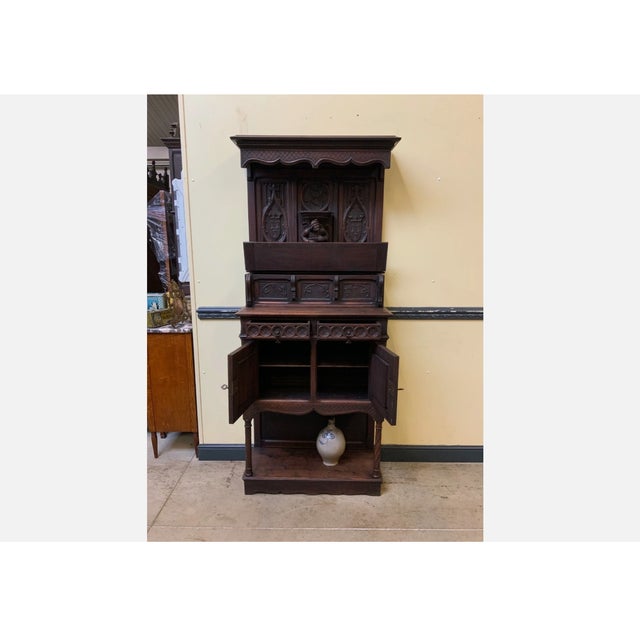 Antique Neo-Gothic Cabinet, 1880 For Sale - Image 4 of 17