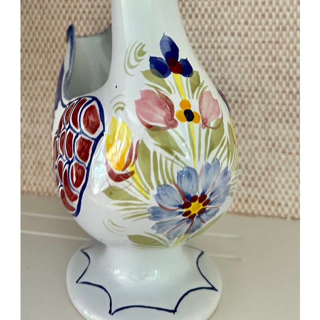 Traditional Henriot Quimper Hand Painted Duck-Vase/Planter/Decorative Item For Sale - Image 3 of 8