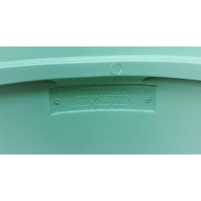 Forest Green Tronetto Armchairs by Luigi Origlia, Set of 4 For Sale - Image 8 of 9