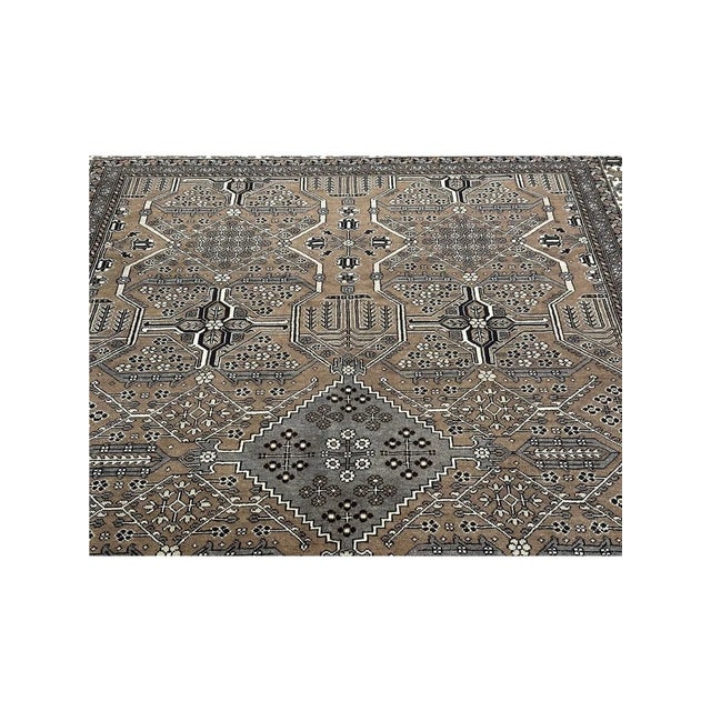 Textile 1960s Old Persian Joshegan Area Rug 8x11 For Sale - Image 7 of 13