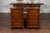 Pair of Italian 1860s Walnut Petite Commodes with Three Drawers and Bun Feet For Sale - Image 9 of 12