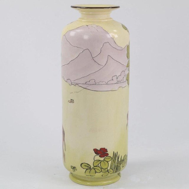 Early 20th Century Antique Arts and Crafts Ceramic Psyche Vase from Frank Beardmore & Co., 1905 For Sale - Image 5 of 10