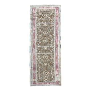 1940s Handmade Antique Turkish Kayseri Runner. 3'7" X 8'5" For Sale