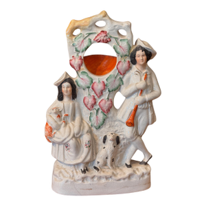 Staffordshire Watch Hutch With Figural Group