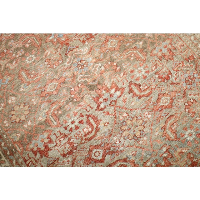 Red Soft Brown Field Malayer Accent Rug no. j5248 For Sale - Image 8 of 8