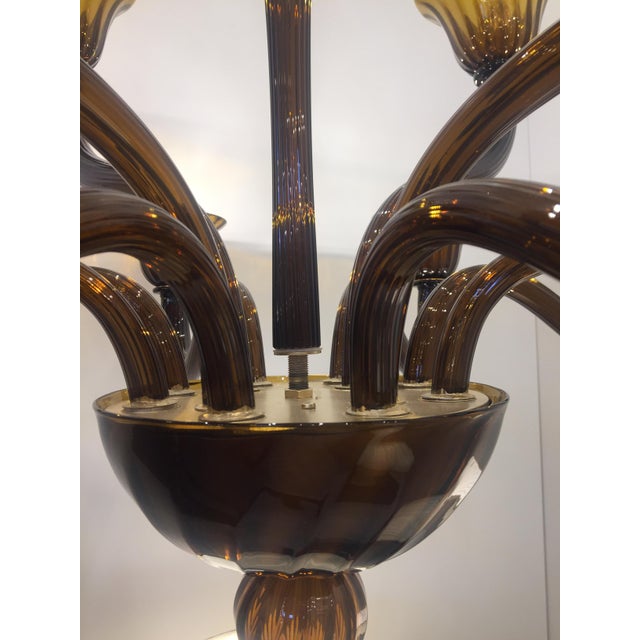 Tobacco Chandelier in Murano Glass from Simoeng For Sale - Image 11 of 14
