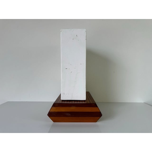 Sculpture Materials Modernist Geometric Abstract Head Plaster Sculpture For Sale - Image 7 of 12