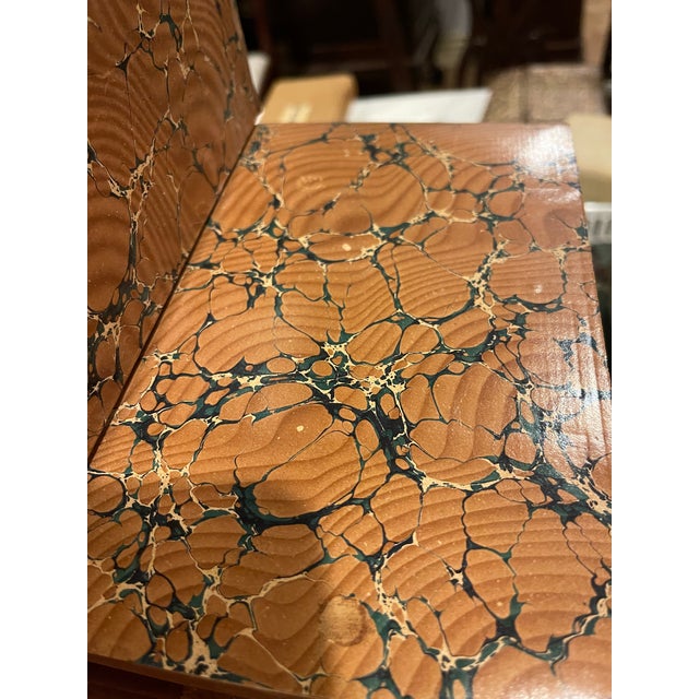 Antique Leather Marbled Gilded Embossing Etchings 1815-1923 Set of 92 For Sale - Image 9 of 12