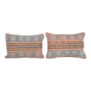 Turkish Carpet Rug Cushion Cover - a Pair For Sale