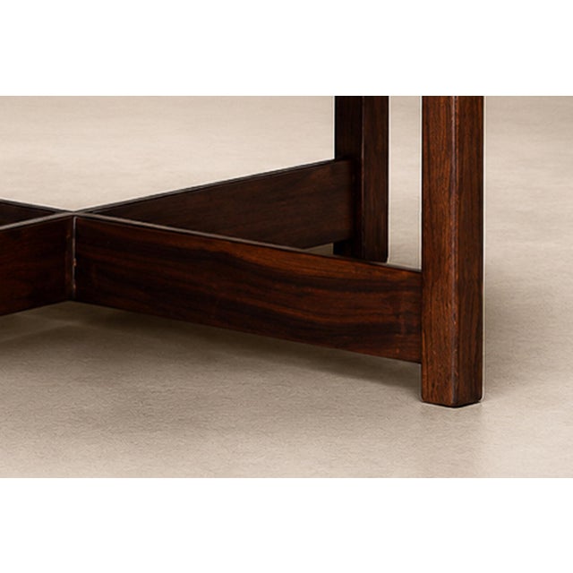 Brazilian Modern Coffee Table in Rosewood & Pink Granite, Fátima, 1960s For Sale - Image 9 of 14