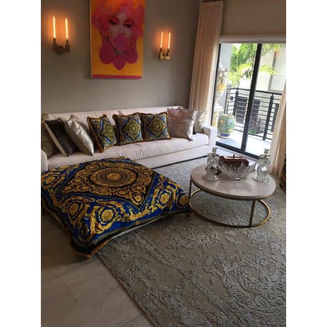 Italian Custom Made Baroque Versace Velvet Throw For Sale - Image 11 of 11