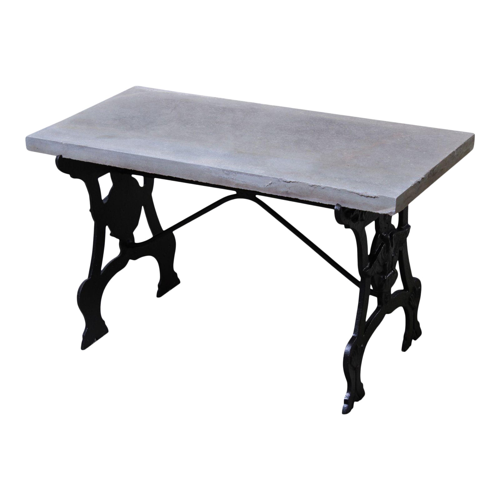 Antique Cast Iron Small Slate Top Garden Table with Eagles Chairish