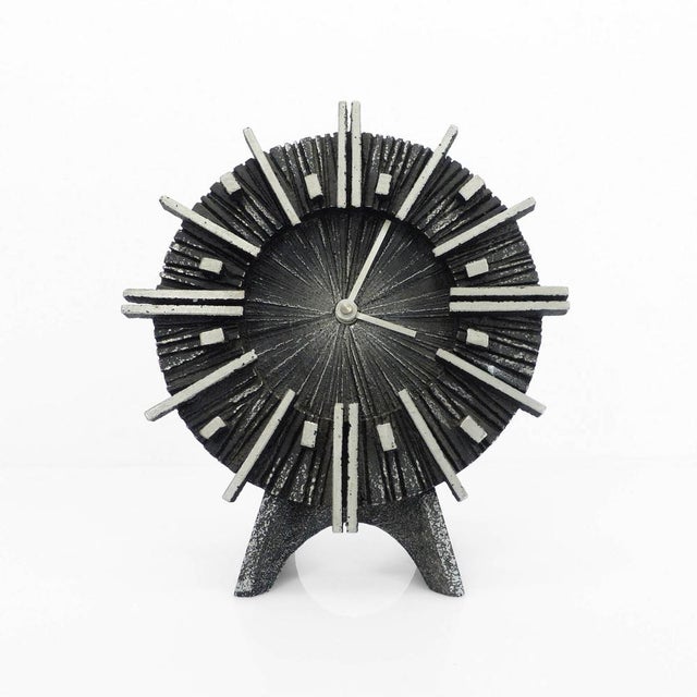 Brutalist Table Clock by Casper Kunstguss, 1960s For Sale - Image 10 of 10