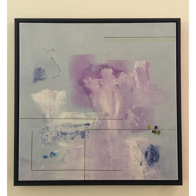 Textile "Purplex" Abstract Framed Painting For Sale - Image 7 of 7