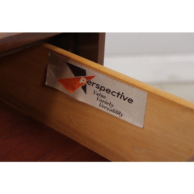 Drexel Perspective Mid Century Modern Walnut 4 Drawer Chest For Sale - Image 18 of 18