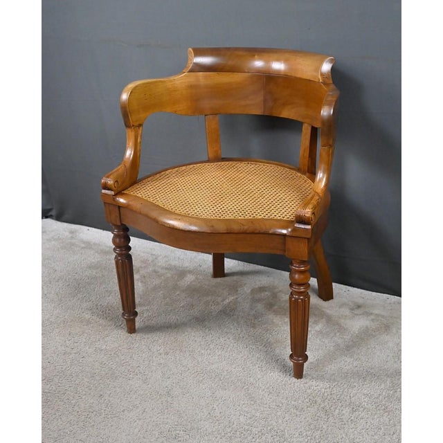 Louis Philippe Walnut Office Chair, Early 19th Century For Sale - Image 10 of 16