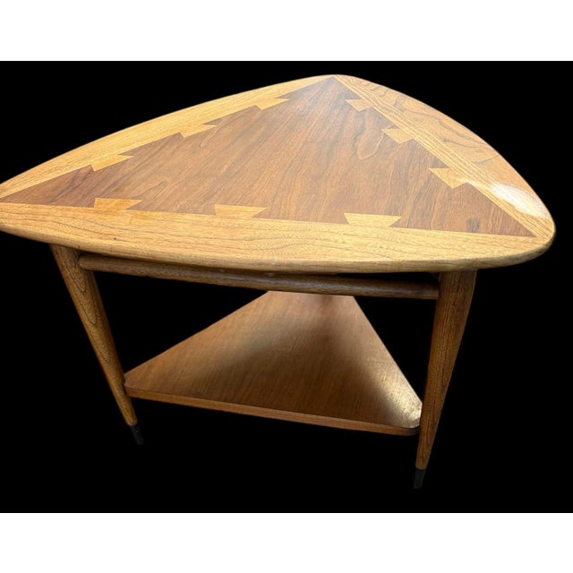 Mid-Century Modern 1960s Lane Acclaim Guitar Pick Triangle Side End Table For Sale - Image 3 of 11