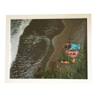 Framed Photograph of Italian Sun Bathers For Sale
