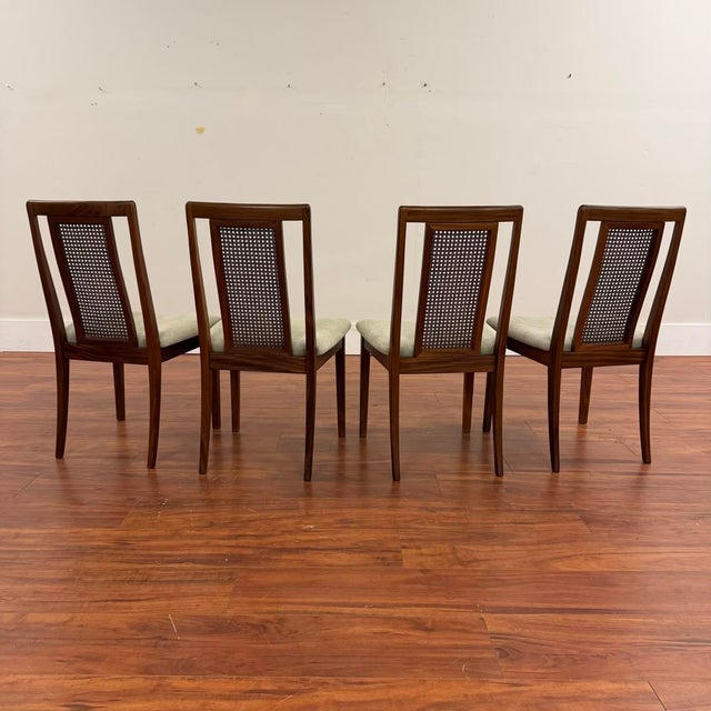 Mid-Century Modern G-Plan Cane Back Dining Chairs Set of 4 For Sale - Image 3 of 5