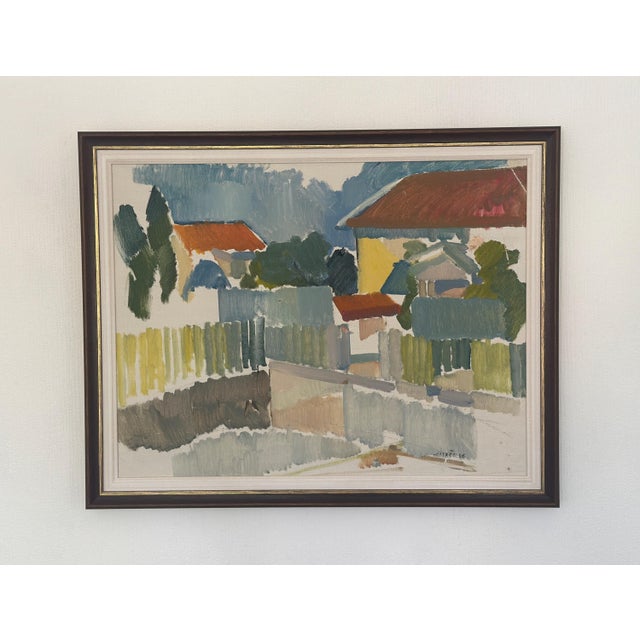 Alex Öberg, Moving Geometry, 1970s, Oil on Canvas, Framed For Sale - Image 8 of 14