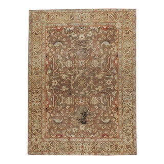 Galerie Shabab Collection Early 20th Century Handmade Persian Pictorial Tabriz Accent Rug For Sale