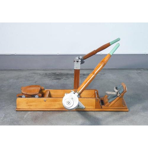Vintage Lamborghini Rowing Machine in Beech For Sale - Image 9 of 18