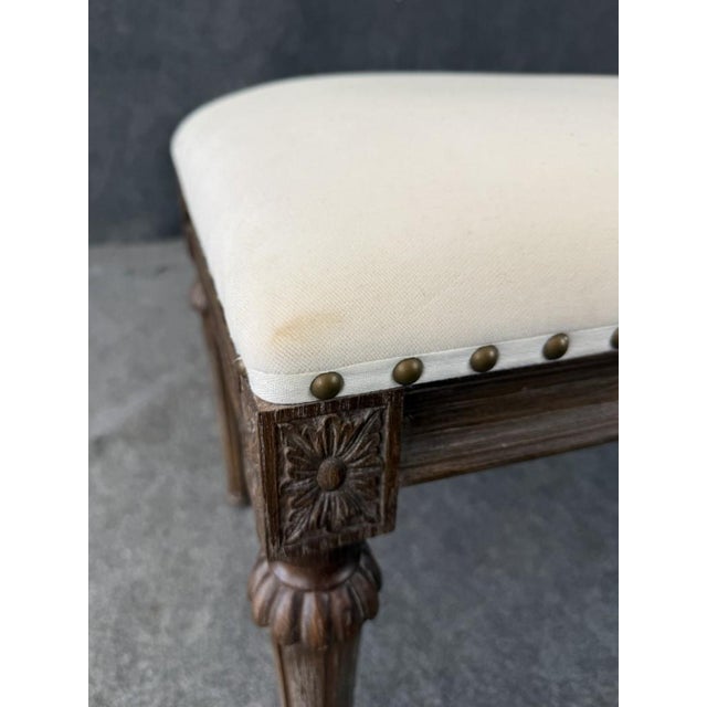 Restoration Hardware Maison Collection Fabric End-of-Bed Bench For Sale - Image 12 of 13