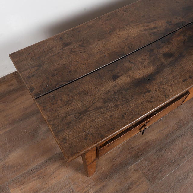 Early 19th Century Early 19th Century French Oak Coffee Table With Two Drawers For Sale - Image 5 of 11