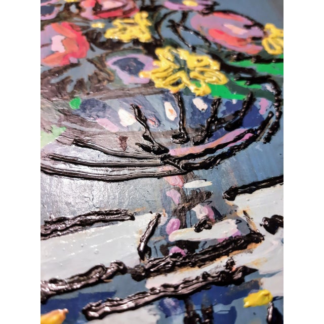 Abstract Modern Floral Painting Style of Picasso Portocarrero For Sale In Fayetteville, AR - Image 6 of 6