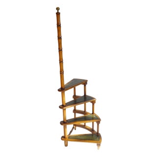 Victorian Wooden Library Staircase, 1960s For Sale