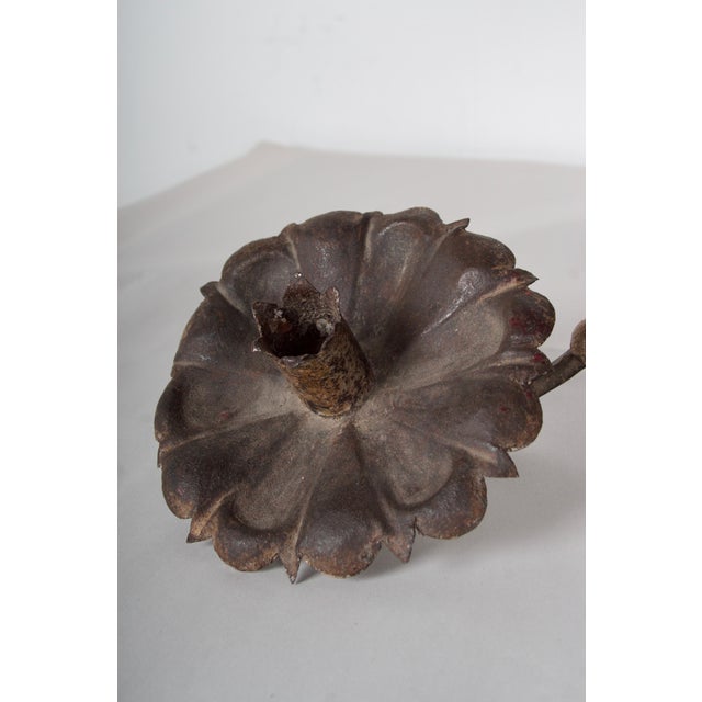 Late 19th Century Italian Baroque Style Silver Gilt Pricket Sticks- a Pair For Sale - Image 4 of 12