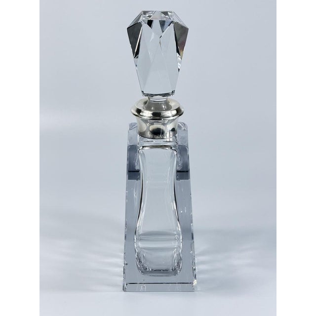 Vintage French Cut Crystal Decanter with Silver Mount, 1950s For Sale - Image 3 of 13