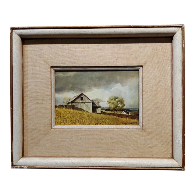 Richard Schlecht - Farm House in Maine Landscape - Oil Painting For Sale