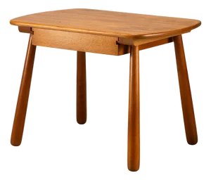 Vintage Danish Beech Side Table, 1950s
