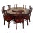 Dark Rosewood Dragon Oriental Table With Lazy Susan for 10 For Sale