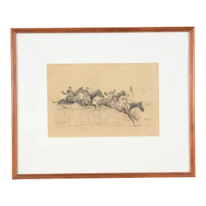 Paul Brown Meadow Brook Steeplechase Drypoint