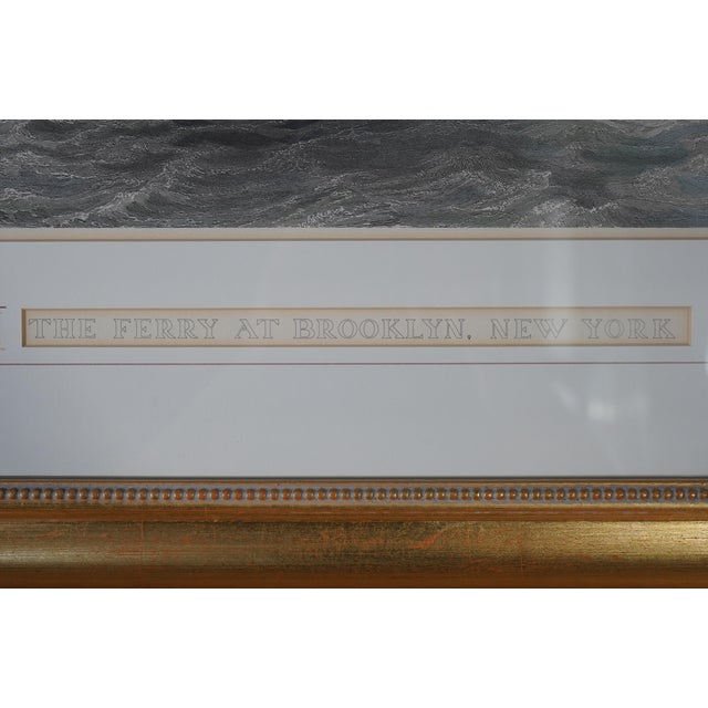 Engraving Print of Ferry in New York For Sale - Image 10 of 12