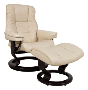 Set of Mayfair Leather Chair with Ottoman from Stressless