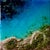 Flying Over the Ocean #10 by Ana Hefco | Layered tinted resin & Mixed Media on wood panel aerial view of ocean and shore For Sale