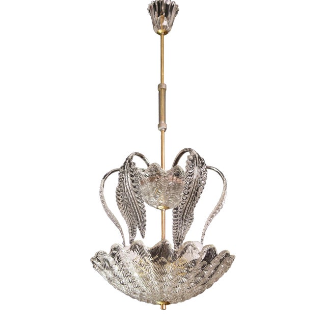 Barovier & Toso "Fountain" Chandelier, Murano Glass, 1940 For Sale