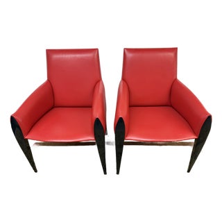 Dakota Jackson Ke-Zu Armchairs, Pair For Sale
