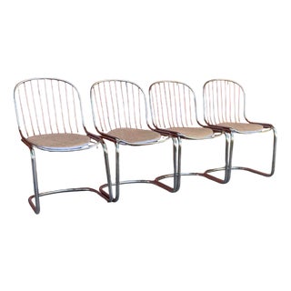 Italian Dining Chairs by Gastone Rinaldi, 1970s, Set of 4 For Sale