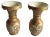 19th Century Japanese Meiji Period Satsuma Ceramic Vases with Geometric Design, Set of 2 For Sale