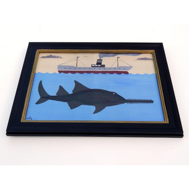 A characterful fine art print of an original folk art painting by contemporary british artist matt rix, depicting a large...