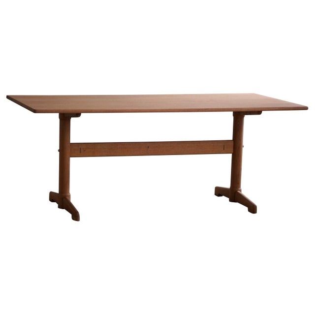 Mid-Century Modern Dining Room Table in Oak & Teak by Ditte & Adrian Heath, 1960s For Sale - Image 15 of 15